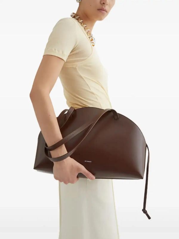 Jil Sander Medium Curved Shoulder Bag | Browns Shoulder Bags