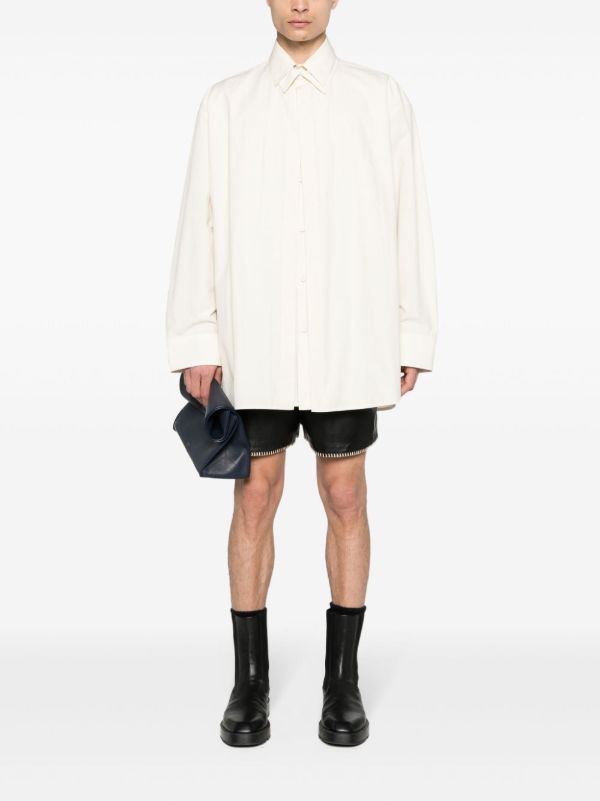 Jil Sander Neutral Double-Collar Cotton Shirt | Browns Shirts