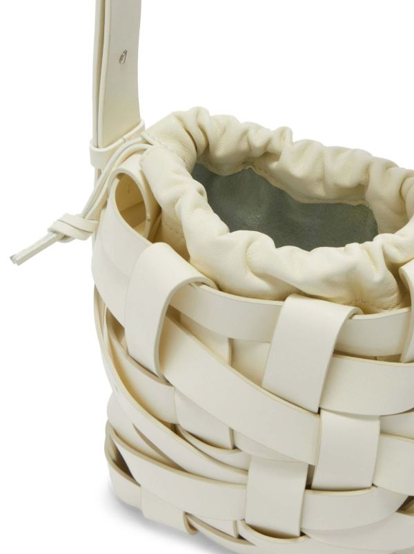 Jil Sander Neutral Woven Small Leather Cross Body Bag | Browns Messenger & Crossbody Bags