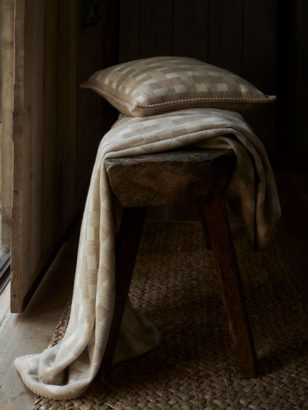 Johnstons Of Elgin Stitched Basketweave Cushion | Browns Cushions