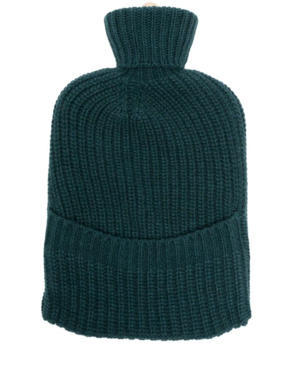 Johnstons of Elgin x Browns Green Ribbed Cashmere Hot Water Bottle | Browns Homeware
