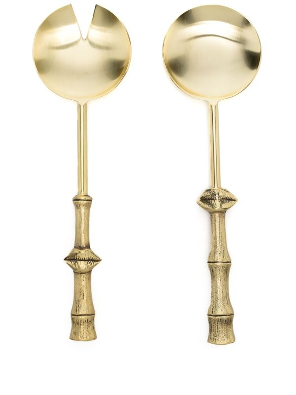 Jonathan Adler gold-tone Muse Bamboo serving set | Browns Kitchen Accessories