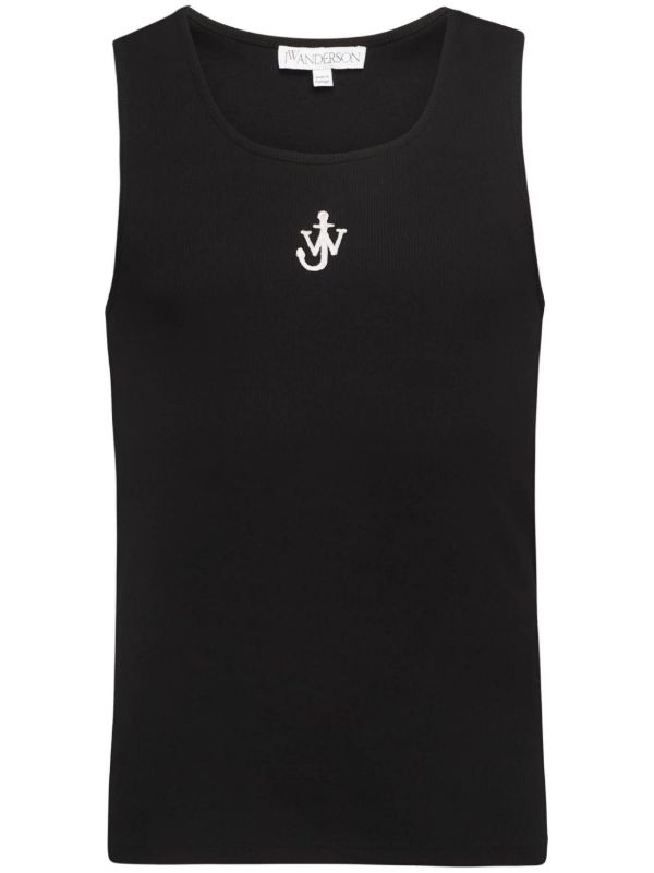 JW Anderson Anchor-Embroidered Tank Top | Browns Vests & Tank Tops