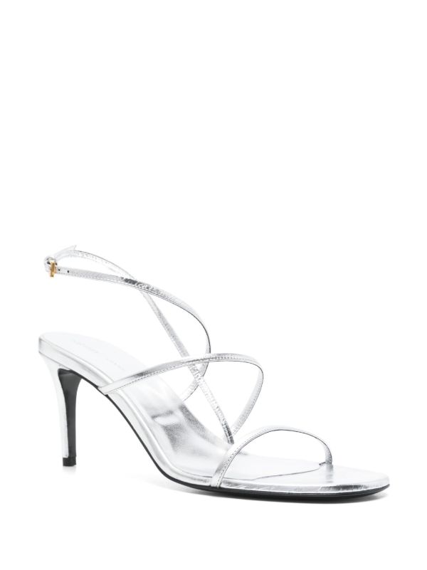 KHAITE 75mm Metallic-Effect Sandals | Browns Sandals
