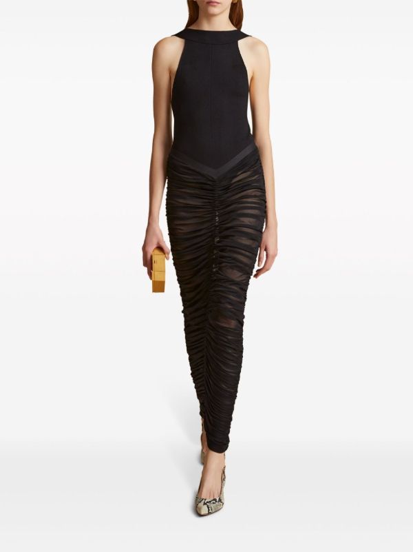 KHAITE Black Campagna Bodysuit | Browns Vests & Tank Tops