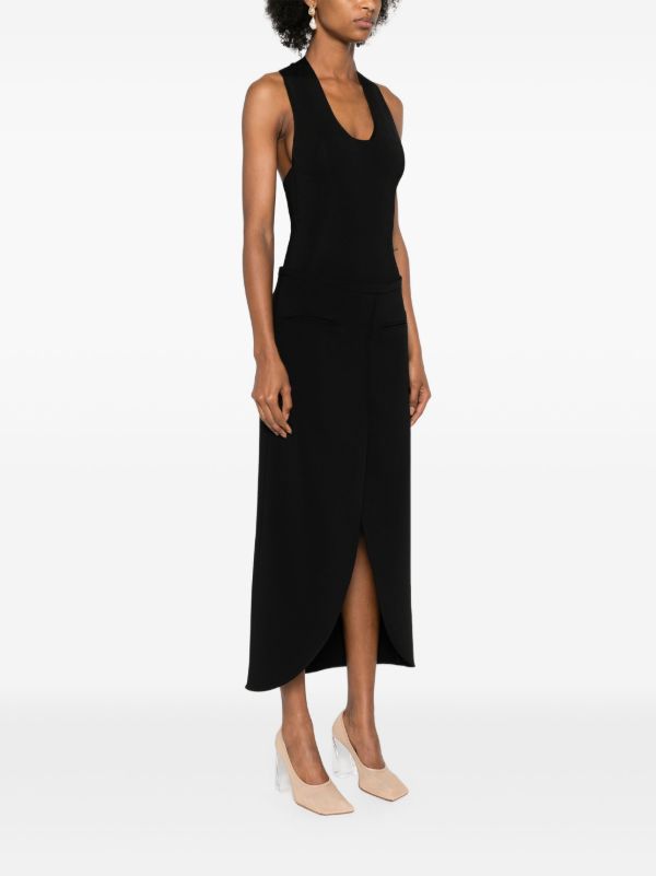 KHAITE Black Halterneck High Cut Bodysuit | Browns Vests & Tank Tops