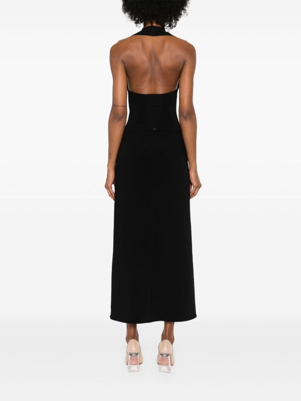 KHAITE Black Halterneck High Cut Bodysuit | Browns Vests & Tank Tops