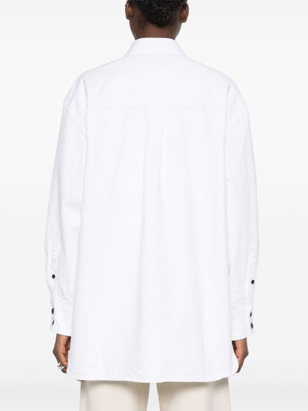 KHAITE White Mahmet Cotton Denim Shirt | Browns Shirts