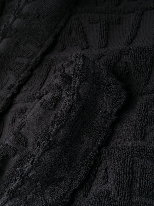 Kvadrat X Raf Simons Black Logo Jacquard Robe | Browns Dressing Gowns & Robes