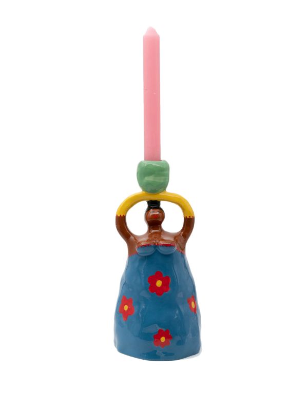 LAETITIA ROUGET Blue Nina Earthenware Candle Holder | Browns Candle Holders