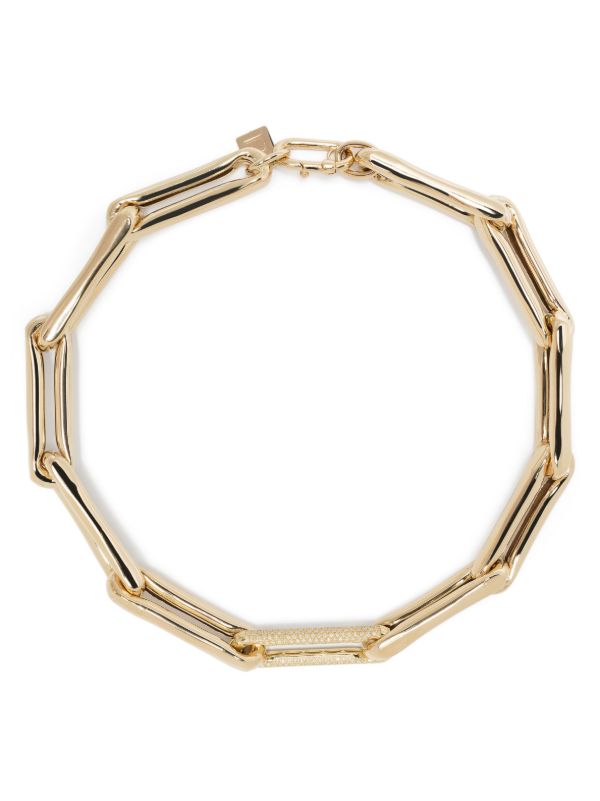 Lauren Rubinski 14K yellow gold diamond necklace | Browns Fine Necklaces