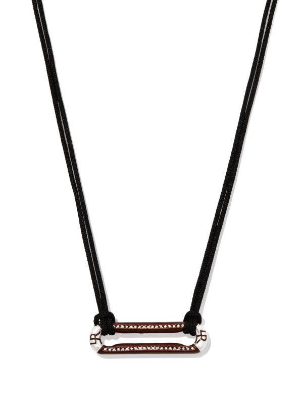 Lauren Rubinski Sterling silver diamond drawstring necklace | Browns Necklaces
