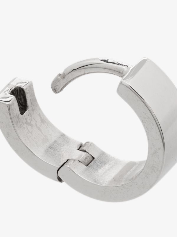Le Gramme 18K White Gold La 1.2g Polished Ribbon Hoop Earring | Browns Earrings