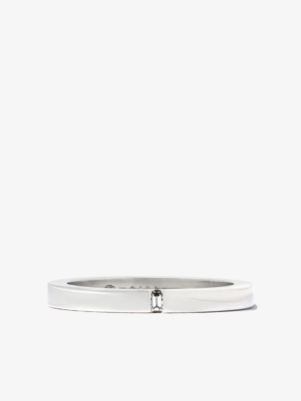 Le Gramme 18K White Gold La 5g Polished Diamond Ring | Browns Rings