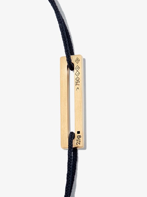 Le Gramme 18K Yellow Gold Le 2.5g Diamond Perforated Cord Bracelet | Browns Bracelets