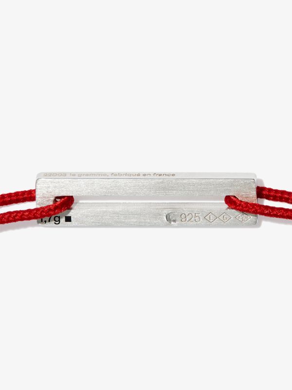 Le Gramme Sterling Silver 1.7g Crystal Embellished Cord Bracelet | Browns Bracelets