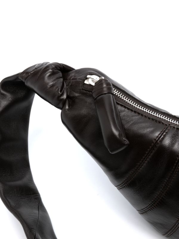 LEMAIRE Brown Small Croissant Leather Messenger Bag | Browns Messenger Bags