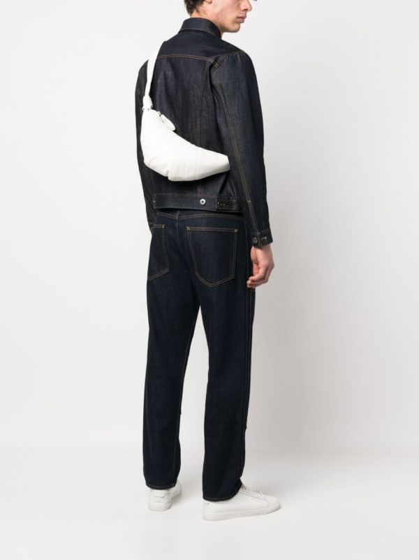 LEMAIRE White Croissant Leather Cross Body Bag | Browns Messenger & Crossbody Bags