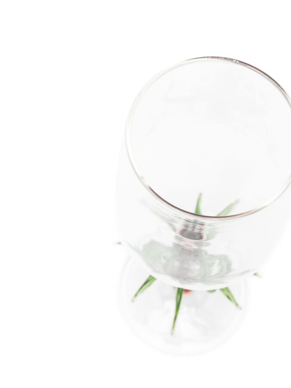 Les-Ottomans Brown Palm Tree Glass | Browns Glassware