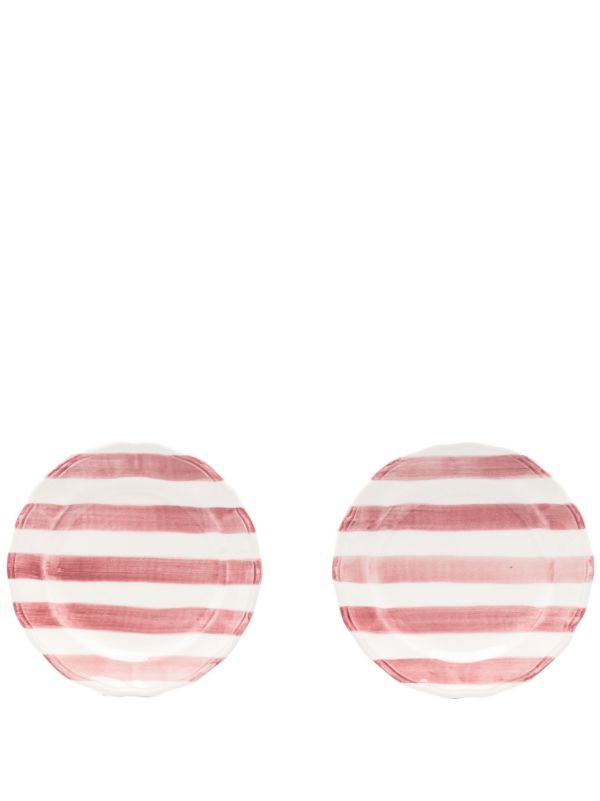 Les-Ottomans Striped Plate Set | Browns Plates & Bowls