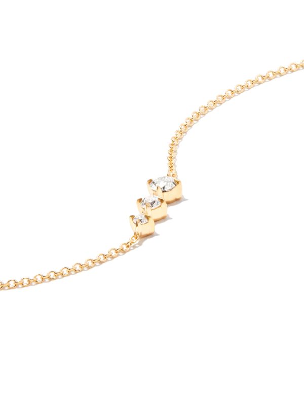 Lizzie Mandler Fine Jewelry 14K Yellow Gold Floating Triple Diamond Bracelet | Browns Fine Bracelets
