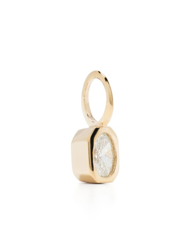 Lizzie Mandler Fine Jewelry 18K Yellow Gold Oval Diamond Solitaire Charm | Browns Fine Bracelets