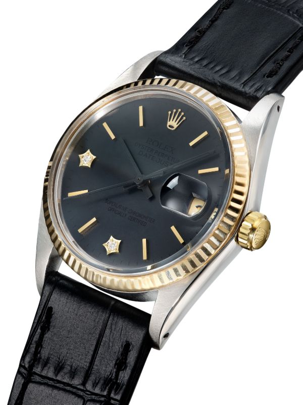 Lizzie Mandler Fine Jewelry Reworked Vintage Stainless Steel Rolex Datejust Watch | Browns Pre-Owned Dress Watches