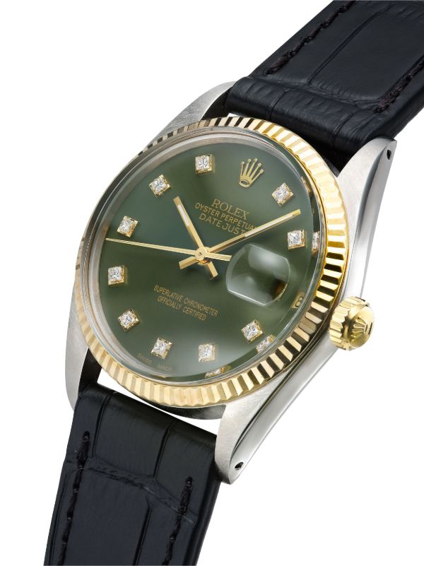 Lizzie Mandler Fine Jewelry Reworked Vintage Stainless Steel Rolex Datejust Watch | Browns Pre-Owned Dress Watches