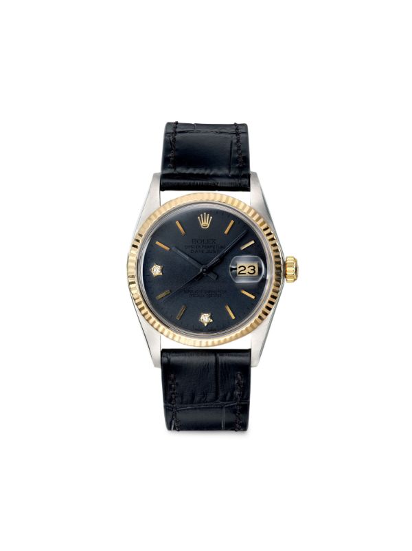 Lizzie Mandler Fine Jewelry Reworked Vintage stainless steel Rolex Datejust watch | Browns Pre-Owned Dress Watches