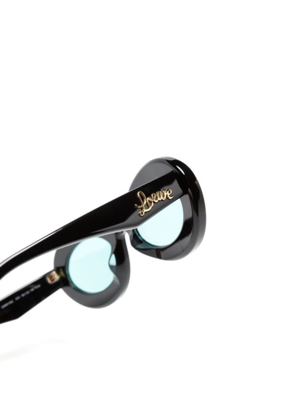 LOEWE EYEWEAR Black Loop Oval-frame Sunglasses | Browns Sunglasses
