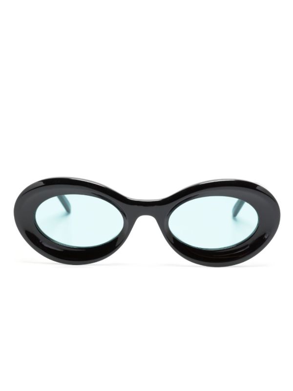 LOEWE EYEWEAR black Loop oval-frame sunglasses | Browns Sunglasses LOEWE EYEWEAR black Loop oval-frame sunglasses | Browns Sunglasses