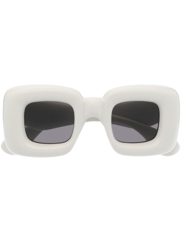 LOEWE EYEWEAR Grey Inflated Square-Frame Sunglasses | Browns Sunglasses LOEWE EYEWEAR Grey Inflated Square-Frame Sunglasses | Browns Sunglasses