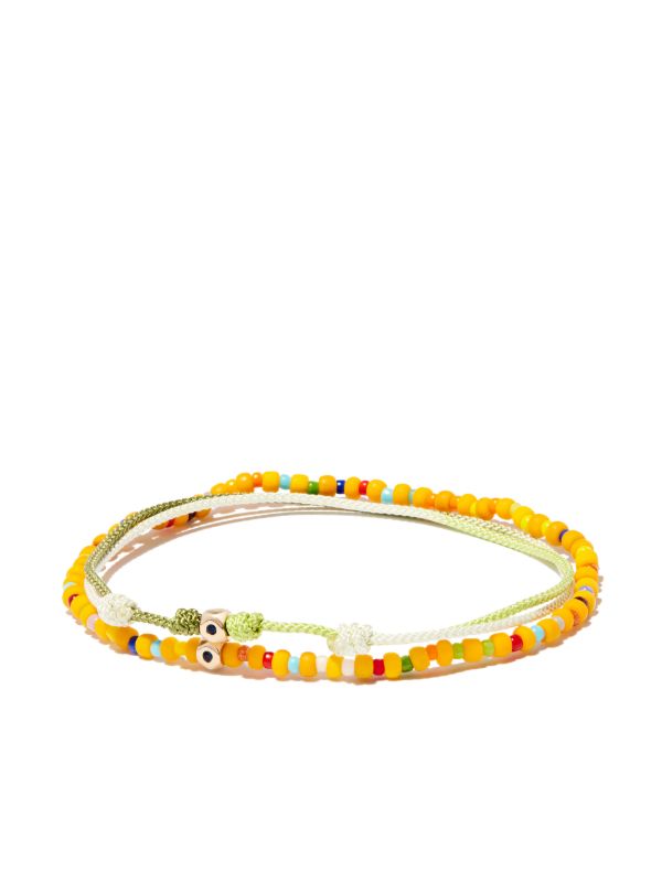 LUIS MORAIS 14K yellow gold beaded and cord bracelet set | Browns Bracelets