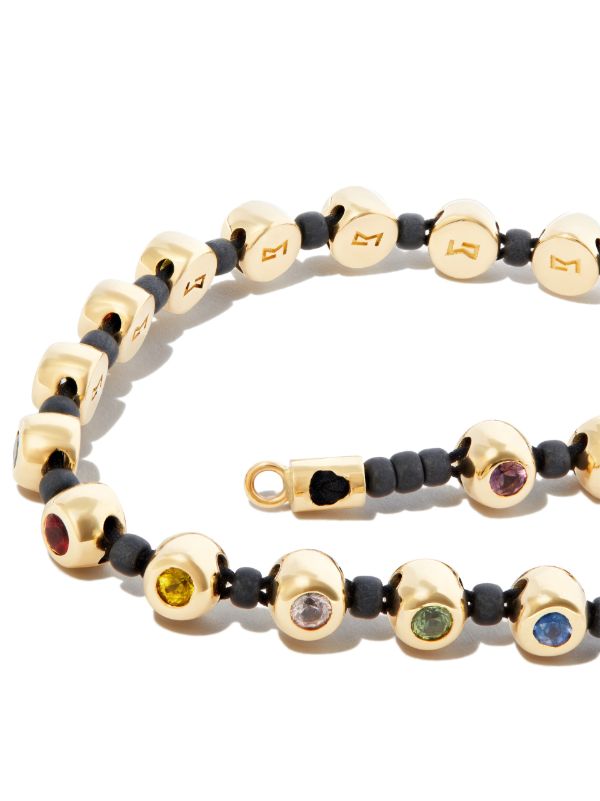 LUIS MORAIS 14K Yellow Gold Dome Rainbow Sapphire Bracelet | Browns Bracelets