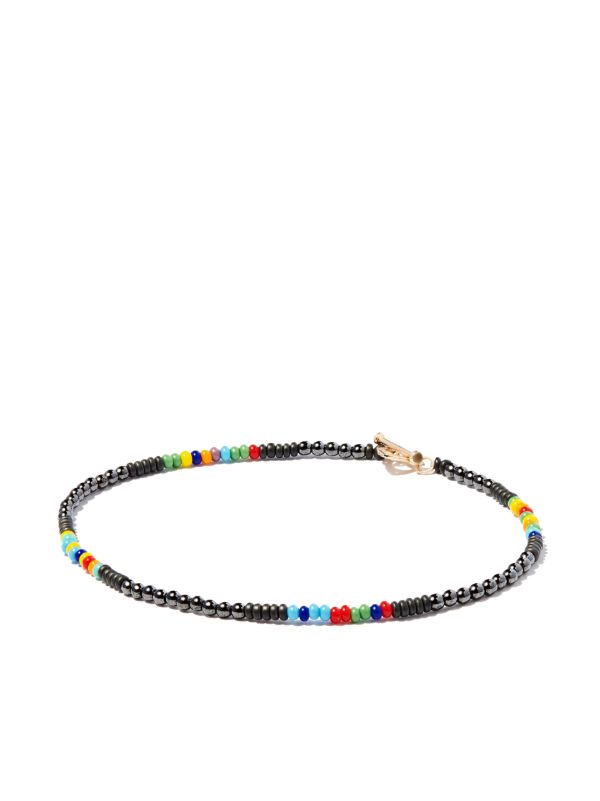 LUIS MORAIS 14K yellow gold evil eye beaded bracelet | Browns Bracelets