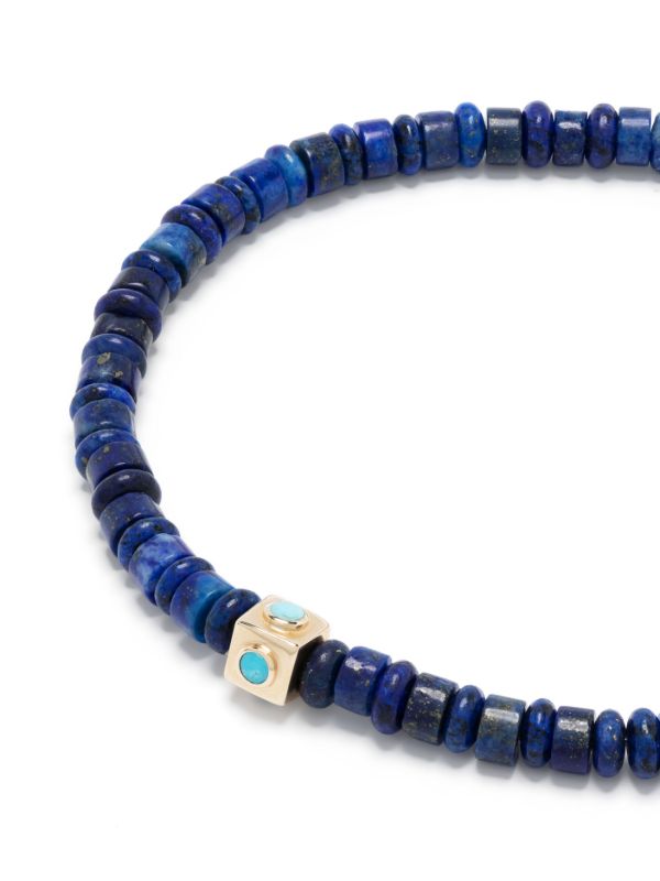 LUIS MORAIS 14K Yellow Gold Small Lego Cube Beaded Bracelet | Browns Bracelets