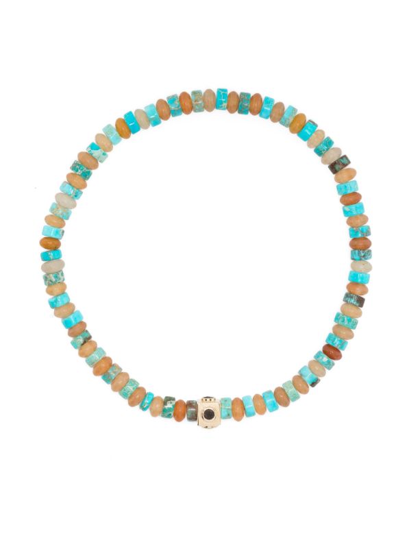 LUIS MORAIS 14K Yellow Gold Small Lego Cube Beaded Bracelet | Browns Bracelets