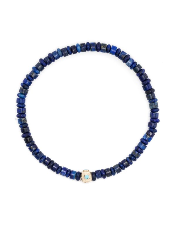 LUIS MORAIS 14K Yellow Gold Small Lego Cube Beaded Bracelet | Browns Bracelets