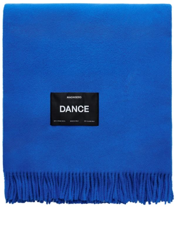 Magniberg Blue Virgin Wool Blanket | Browns Blankets & Throws