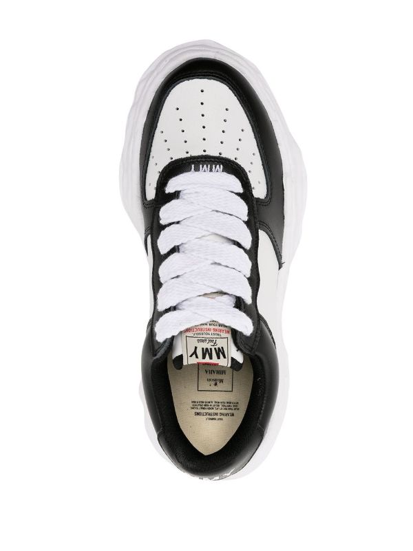 Maison MIHARA YASUHIRO Black Wayne Low Top Leather Sneakers | Browns Low-Tops