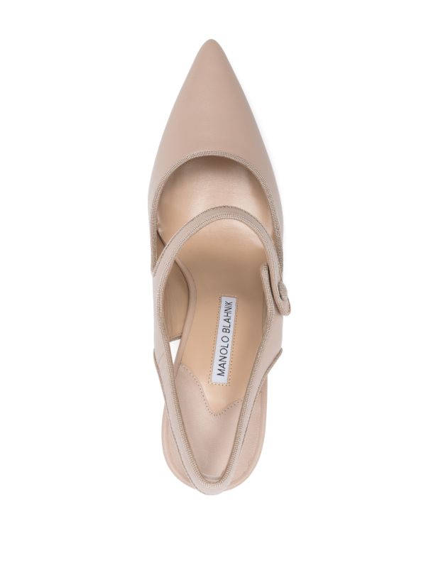 Manolo Blahnik 90mm Campari Pumps | Browns Pumps