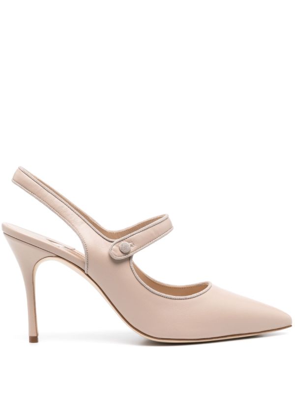 Manolo Blahnik 90mm Campari Pumps | Browns Pumps