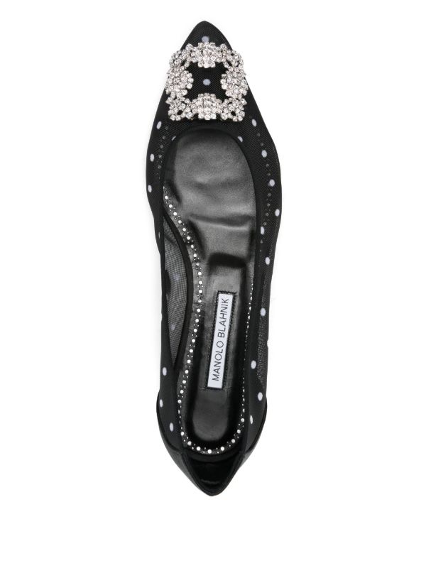 Manolo Blahnik Hangisi Ballet Flats | Browns Ballerina Shoes