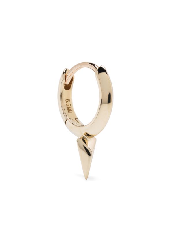 MARIA TASH 14K Yellow Gold Faceted Short Spike Hoop Earring | Browns Fine Earrings