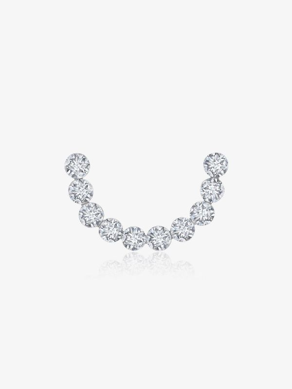 MARIA TASH 18K white gold demi eternity diamond earring | Browns Fine Earrings