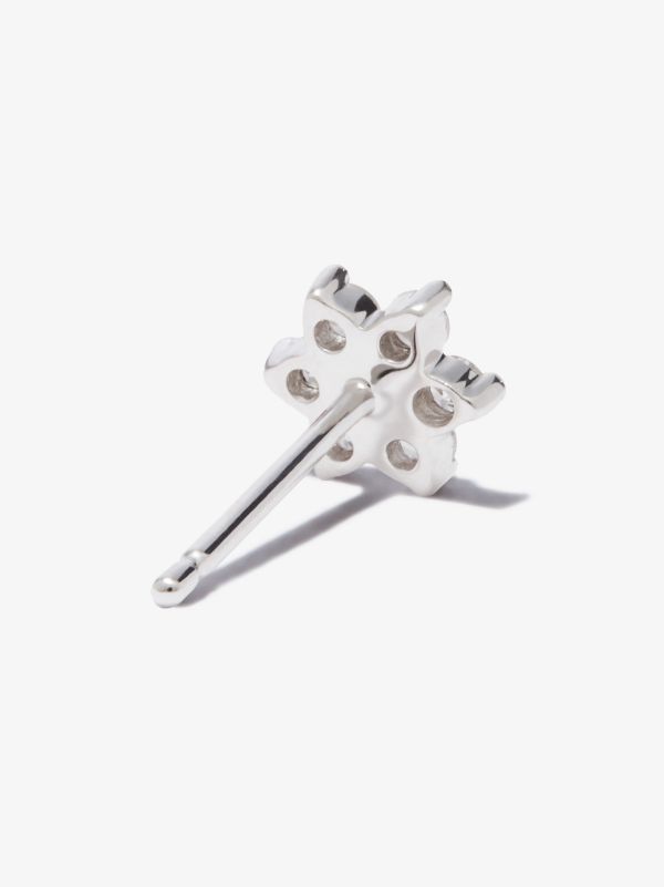 MARIA TASH 18K White Gold Flower Diamond Earring | Browns Fine Earrings