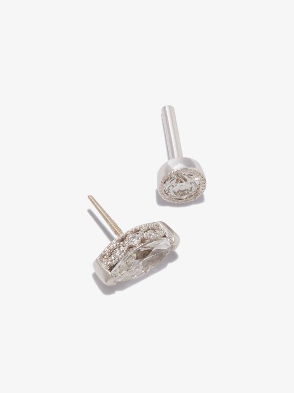 MARIA TASH 18K white gold marquise diamond earring | Browns Fine Earrings