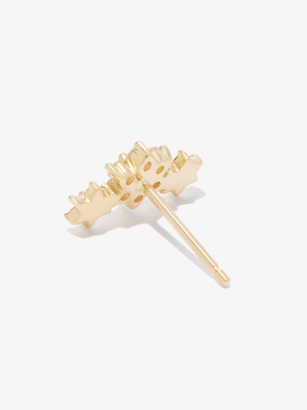 MARIA TASH 18K Yellow Gold Three Flower Garland Diamond Earring | Browns Fine Earrings