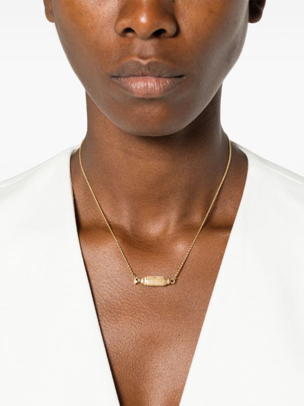 Marie Lichtenberg 18K Yellow Gold Micro Coco Diamond Locket Necklace | Browns Fine Necklaces