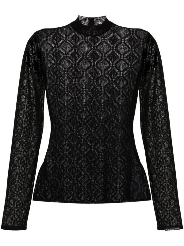 Marine Serre Black Moon Diamond Top | Browns T-Shirts & Jersey Shirts